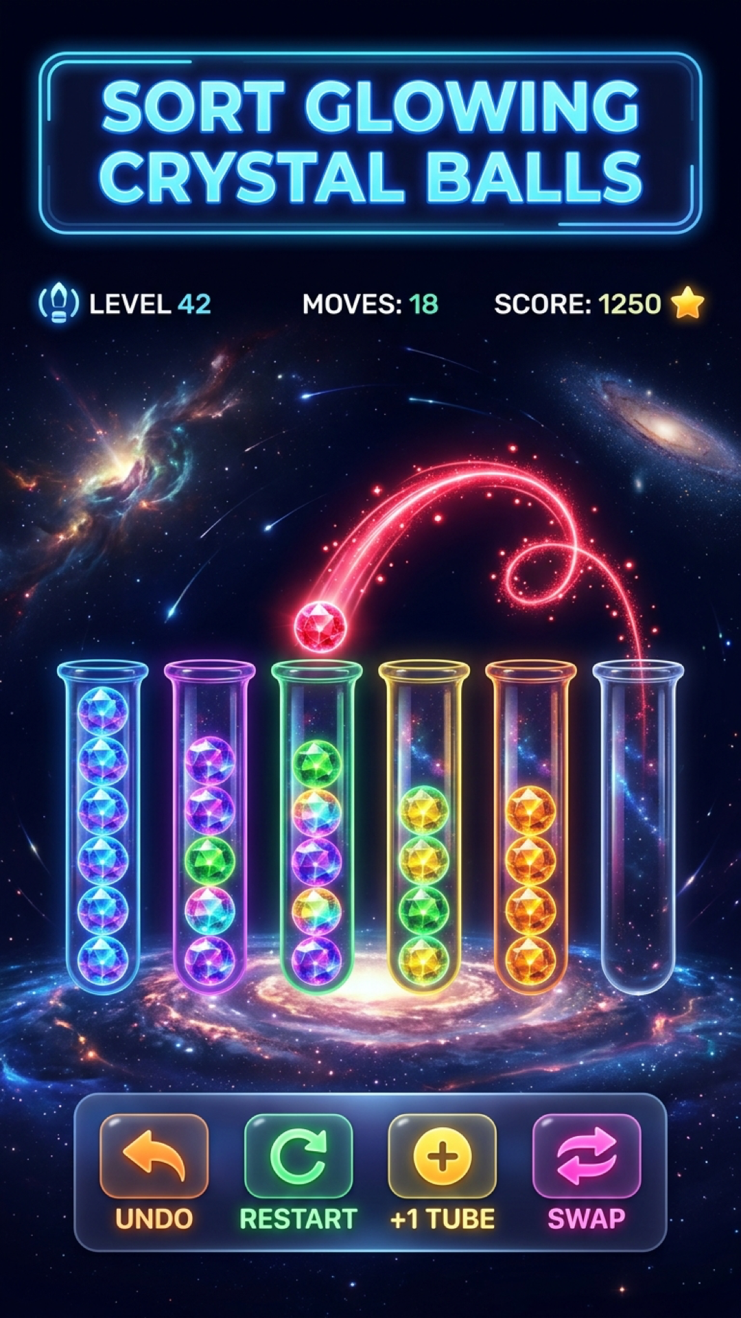 Ball Sort Astro Gameplay Screenshot