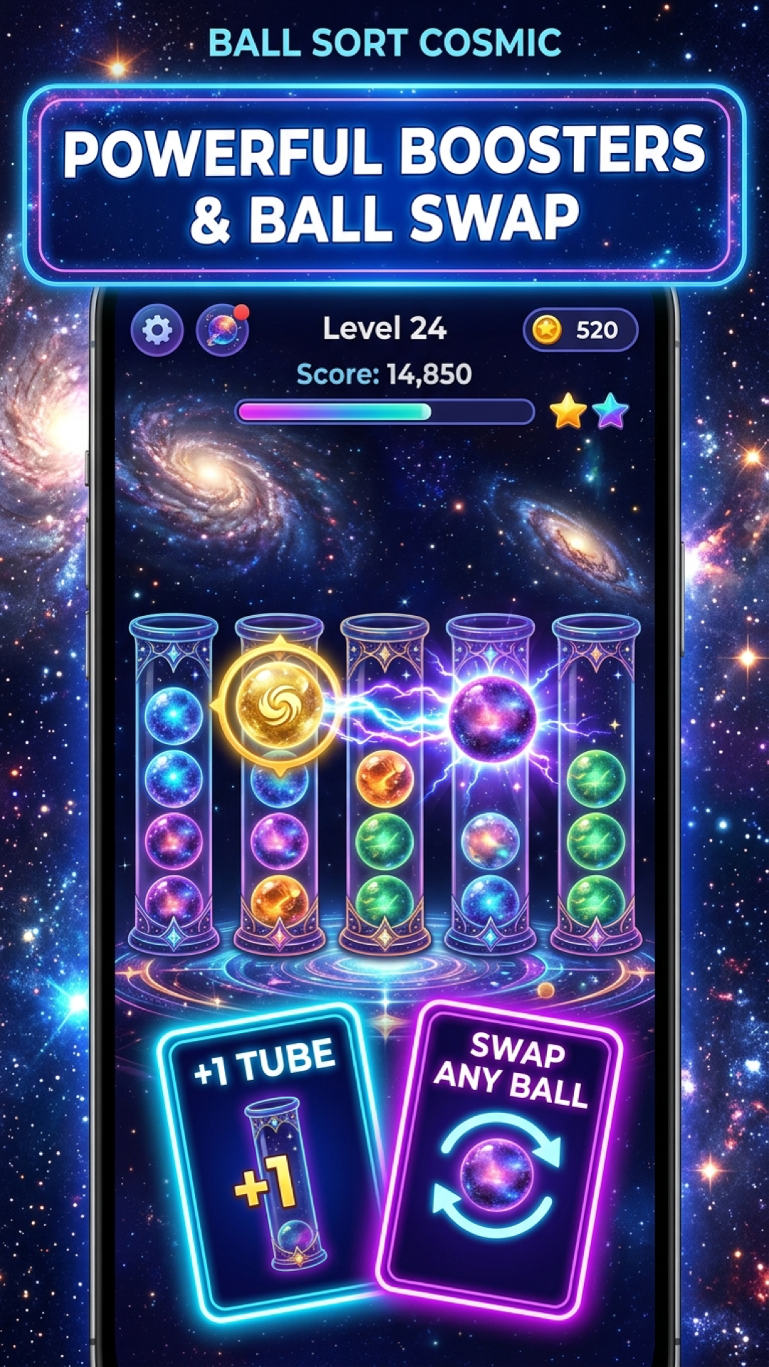 Ball Sort Astro Boosters Screenshot