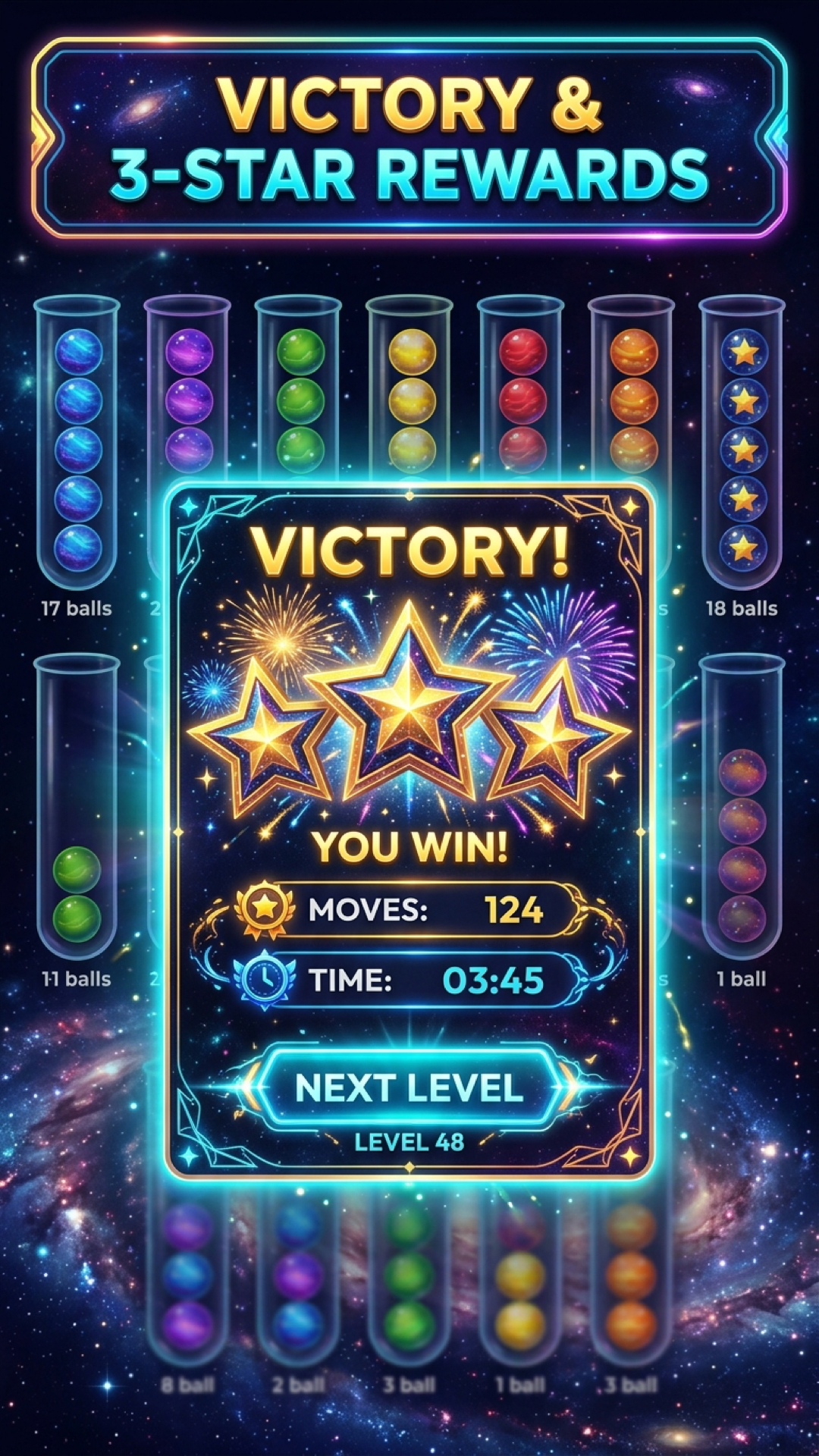 Ball Sort Astro Victory Screen